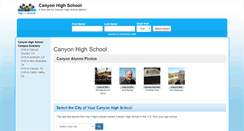 Desktop Screenshot of canyonhighschoolalumni.com